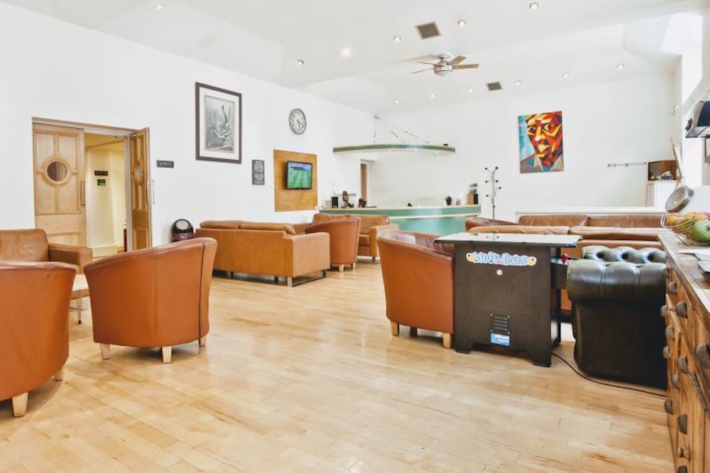 Reception at The Sound Company, Central London radio and podcast studios