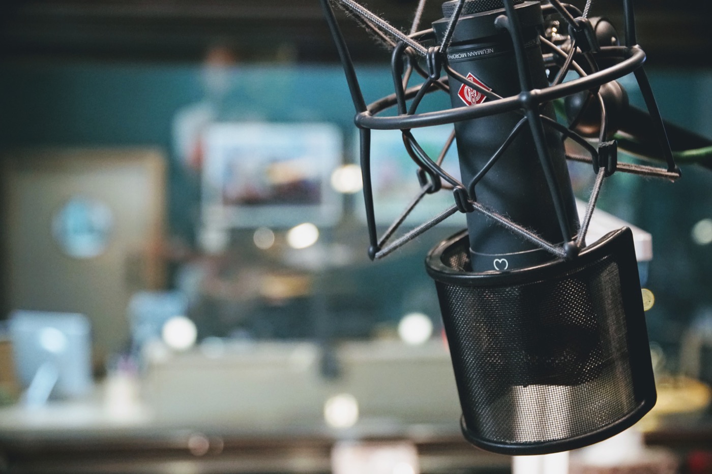 Microphone and voice recording setup in Studio 3 at The Sound Company, London